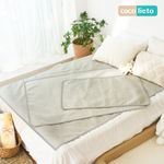 [Lieto Baby] CocoLieto Non-slip pure cotton Waterproof Protectors for Overnight Bed Wetting Pad (Melange Gray)-Made in Korea